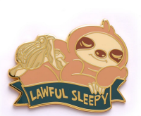 Alternative Alignments Enamel Pin Lawful Sleepy Sloth