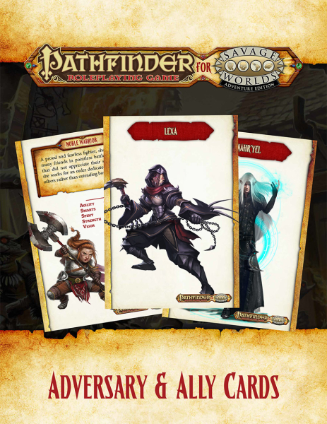 Pathfinder for Savage Worlds Ally & Adventure Card Set 1 ENGLISCH