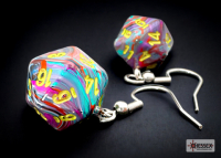 Hook Earrings/Ohrringe Festive® Mosaic Mini-Poly d20...