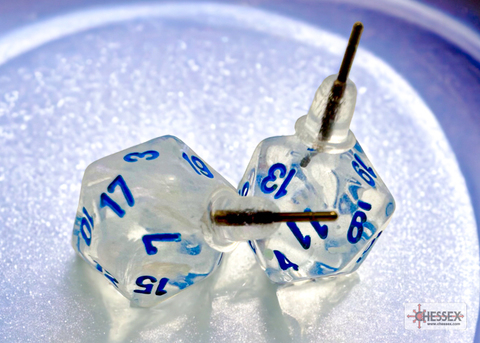 Stud Earrings/Ohrstecker Borealis® Icicle™ Mini-Poly d20 Pair