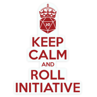 Keep calm & Roll Initiative Sticker
