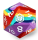 55mm Chonk Rubber Silicon D20 Rainbow Realms Reprint